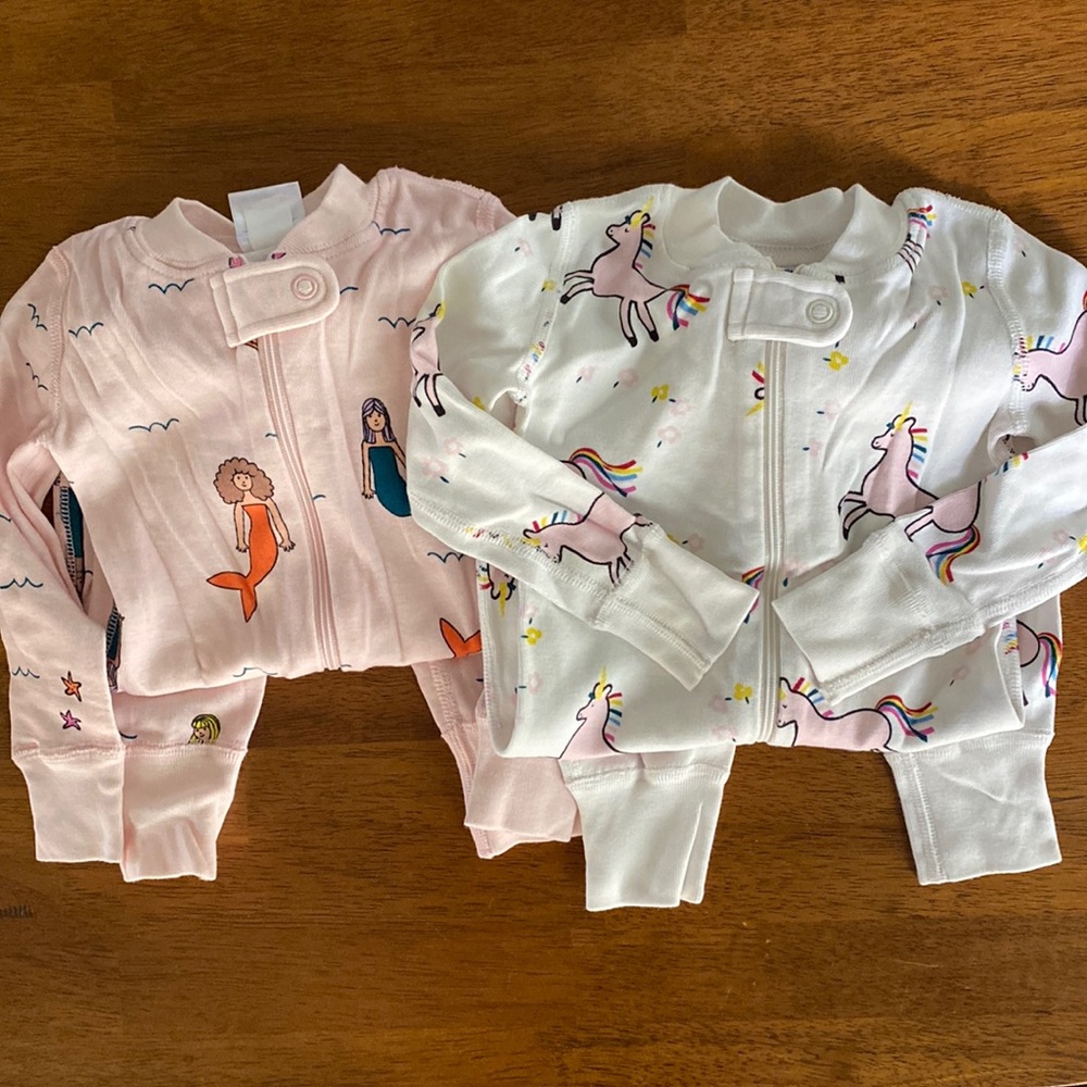 Hanna Anderson Long Sleeve Zip Pajama Bundle (girl or unisex)